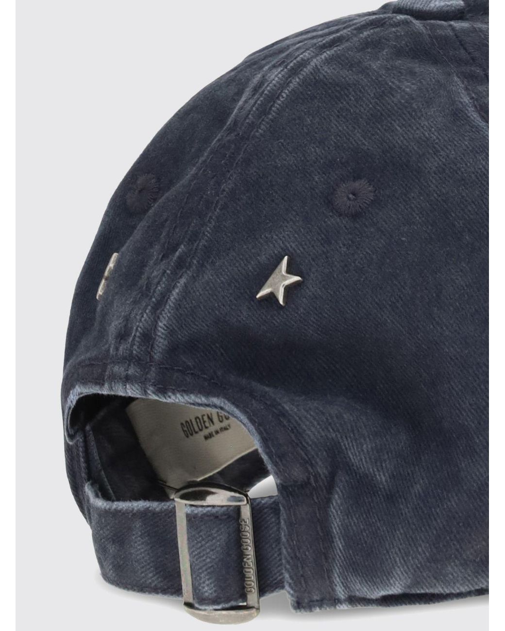 Golden Goose Deluxe Brand Blue Embroidered Logo Cotton Denim Baseball Cap for men