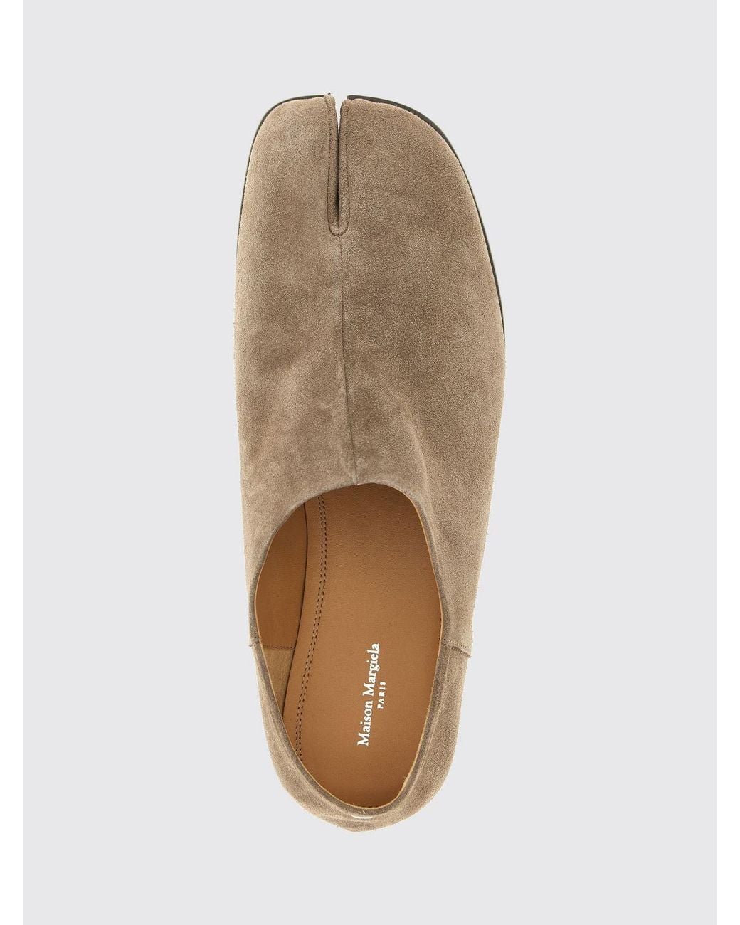 Maison Margiela Brown Tabi Split-Toe Suede Loafers for men