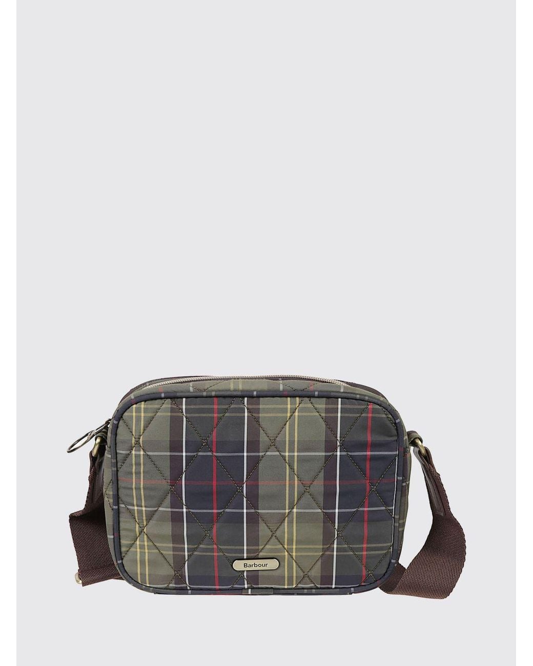 Barbour Gray Quilted Crossbody Bag