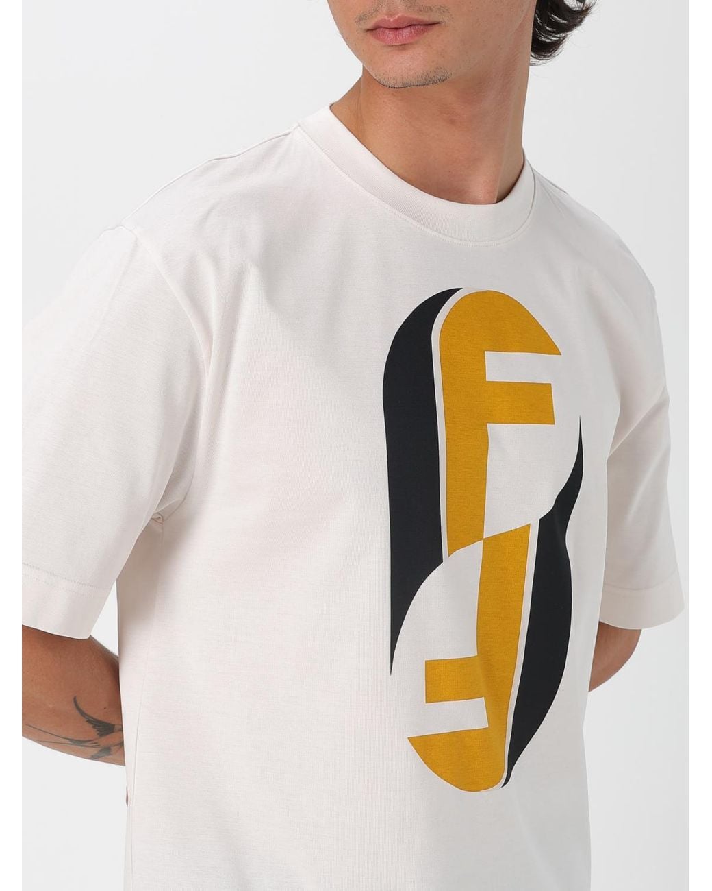 Fendi White 'Nity' T-Shirt for men