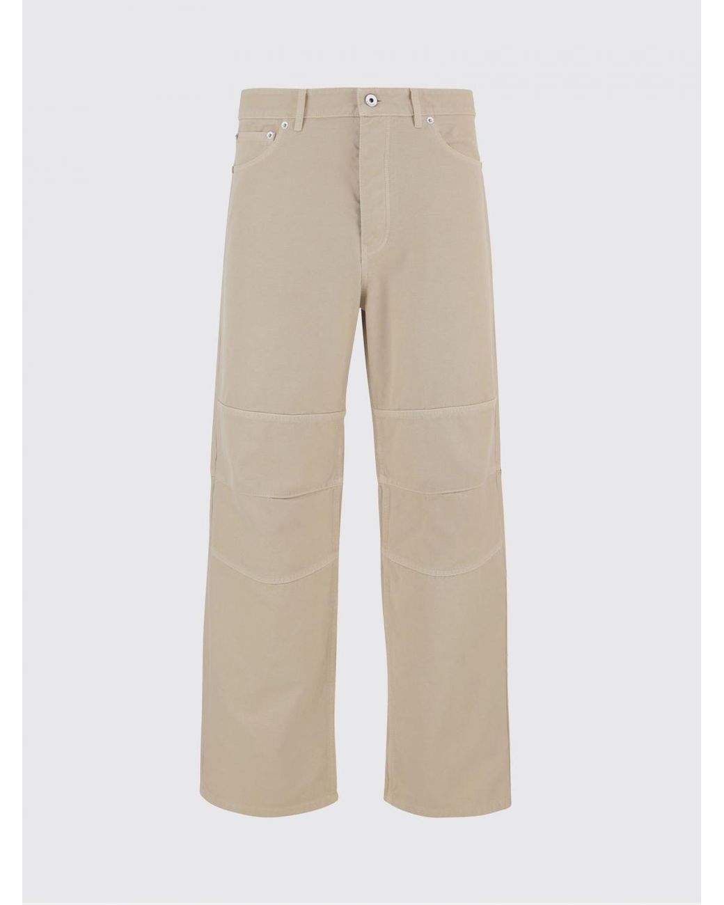Burberry Natural Cotton Wide Leg Trousers for men