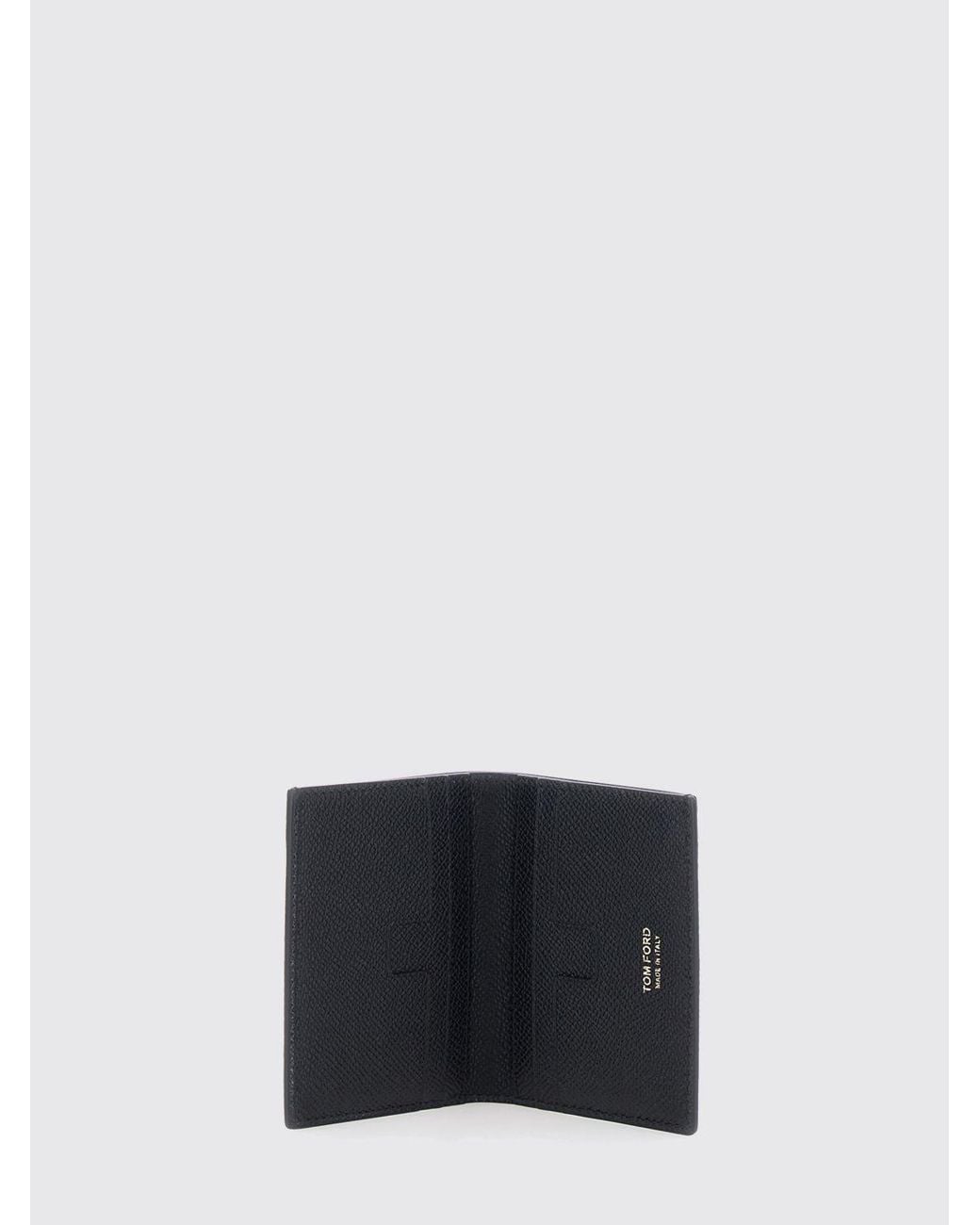 Tom Ford White All-Over Monogram Leather Bifold Wallet With Card Slots for men