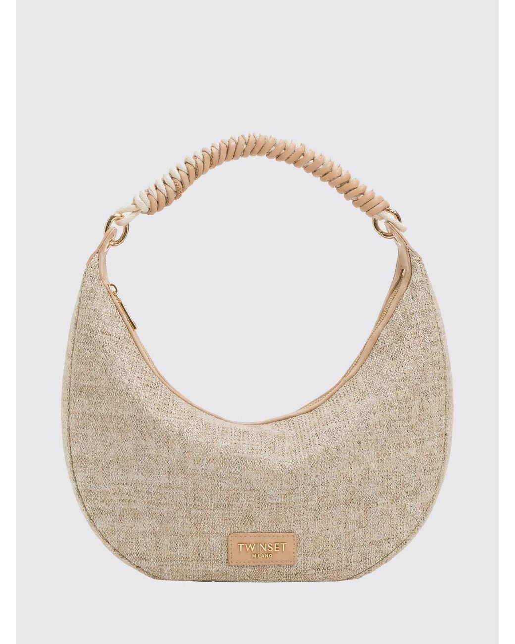 Twinset Natural Raffia Hobo Bag