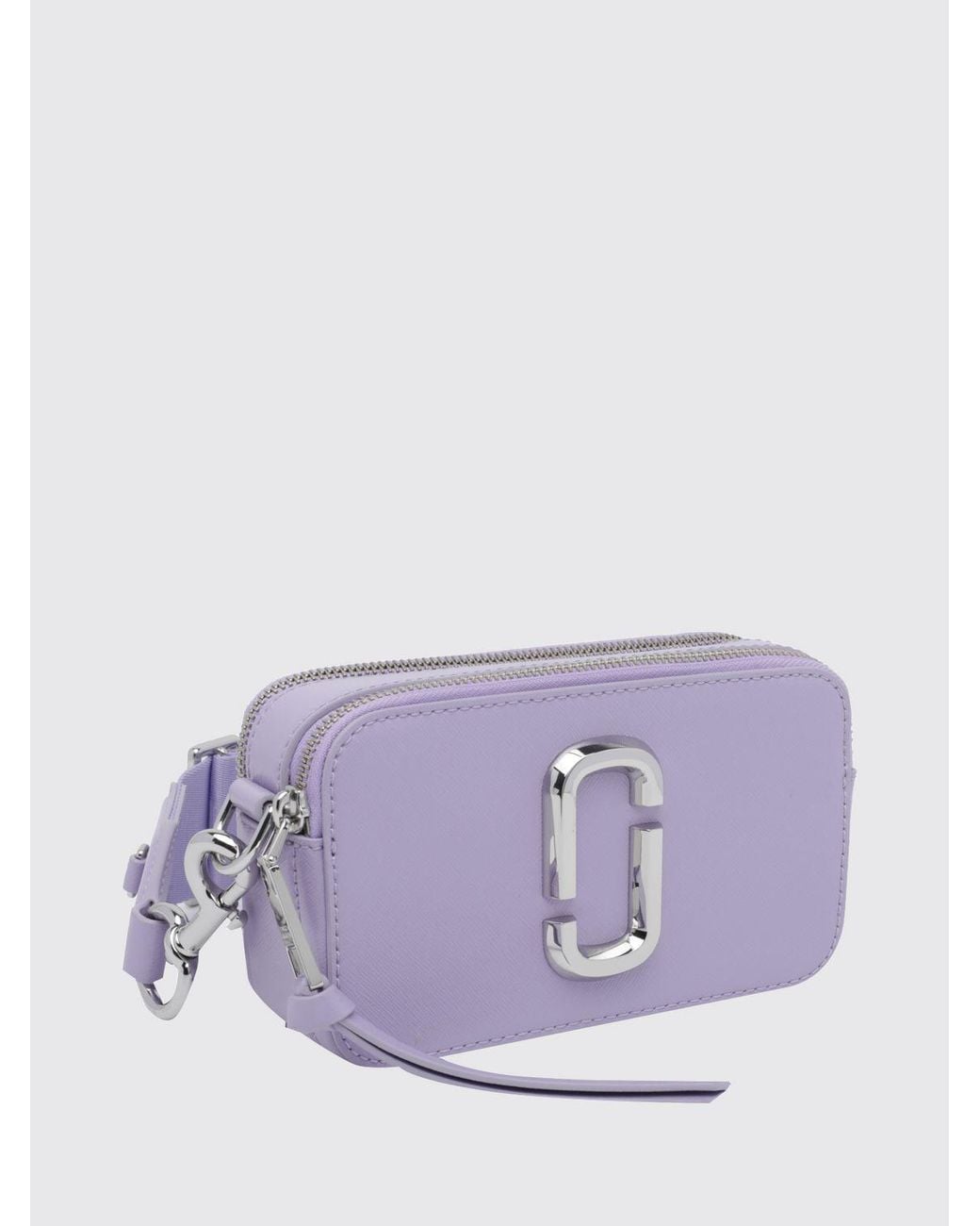 Marc Jacobs Purple The Snapshot Saffiano Leather Mini Crossbody Bag With Double J Logo