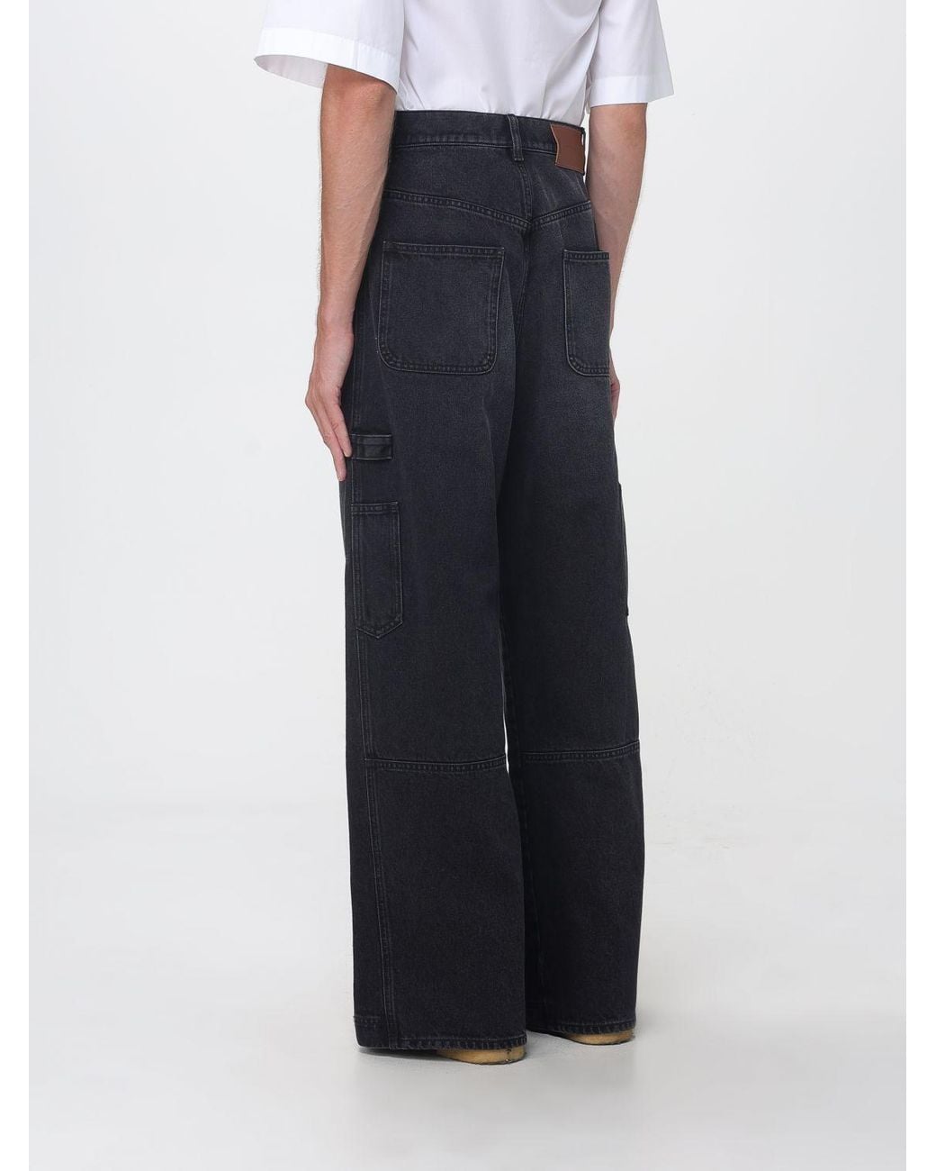 Marni Blue Mid-Rise Wide-Leg Cotton Denim Jeans With Button Fastening for men