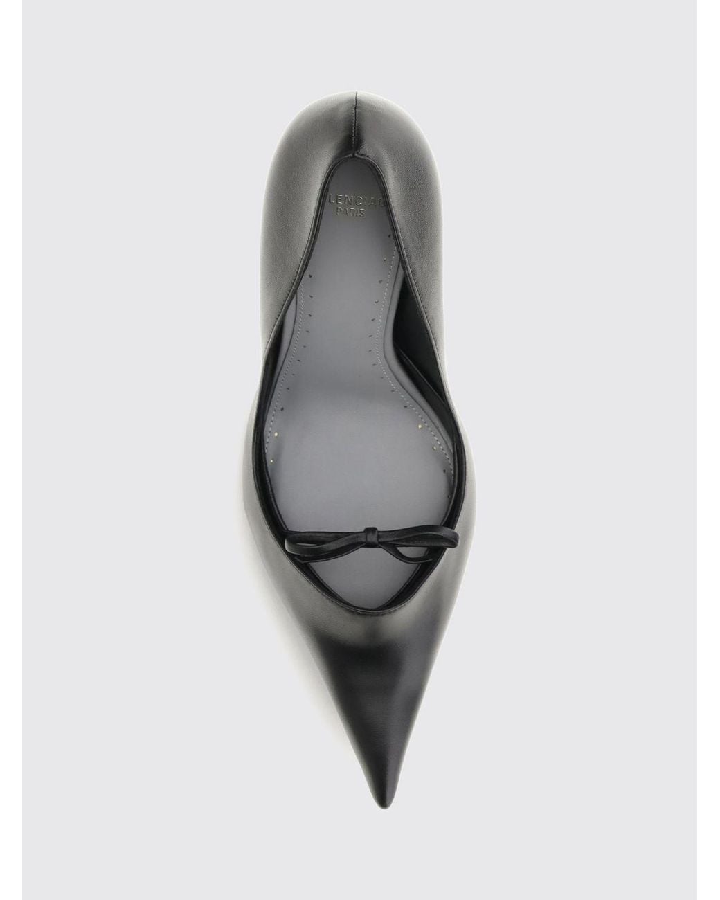 Balenciaga Black Bloom High-Heeled Lambskin Pumps With Decorative Bow