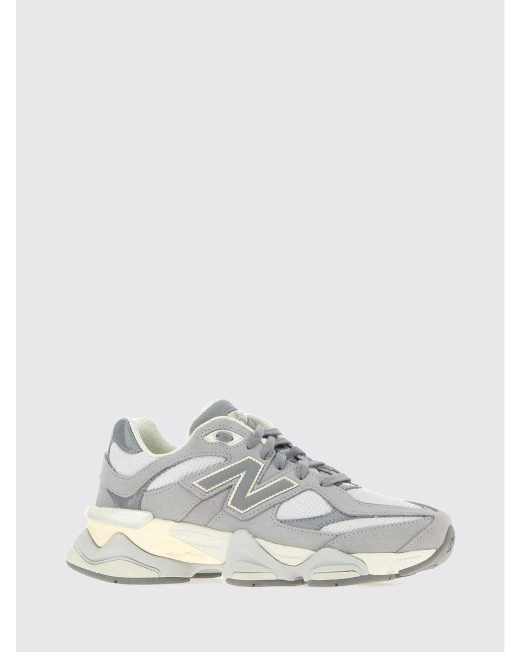 New Balance White 9060 Suede And Mesh Trainers With Oversized Sole for men