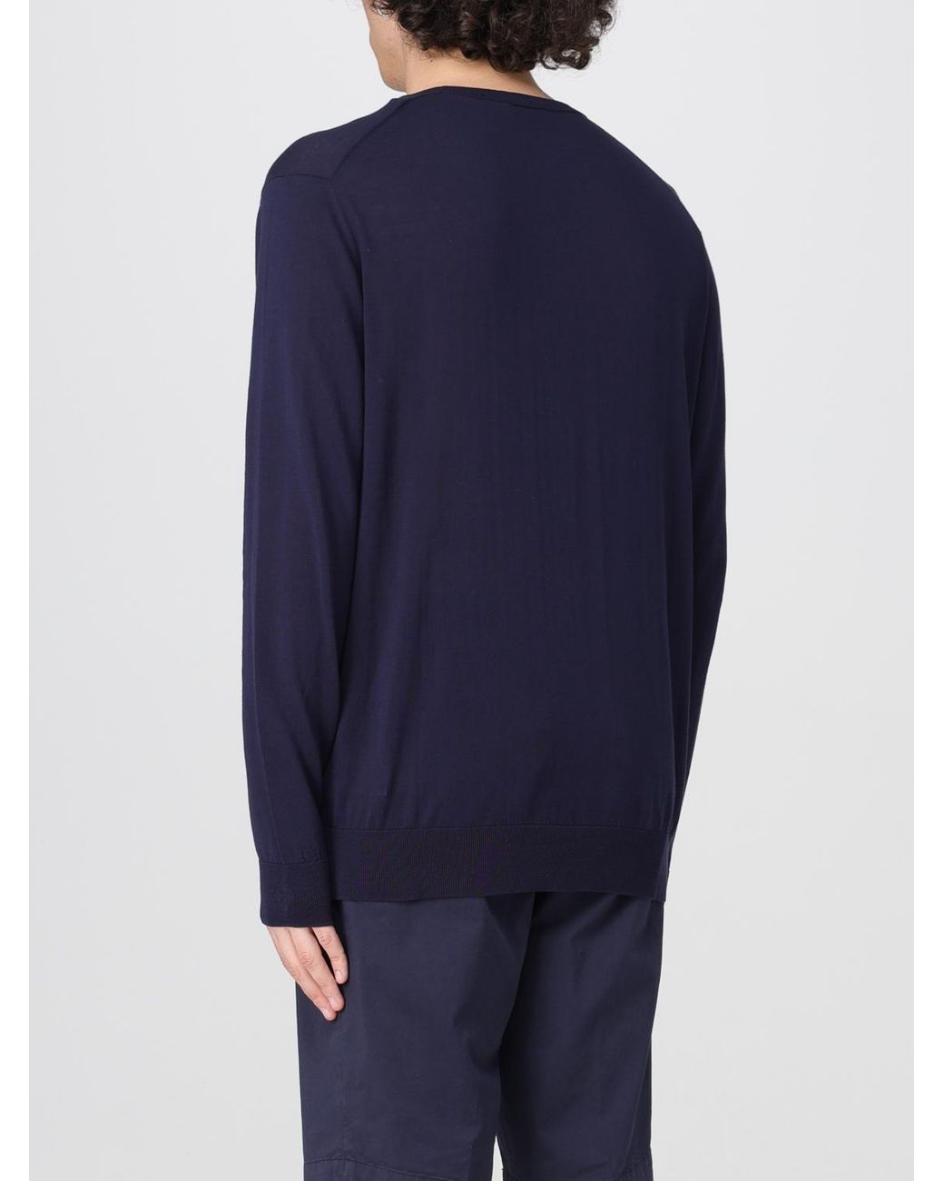 Ballantyne Basic Baumwoll Rundhalspullover in Blue für Herren