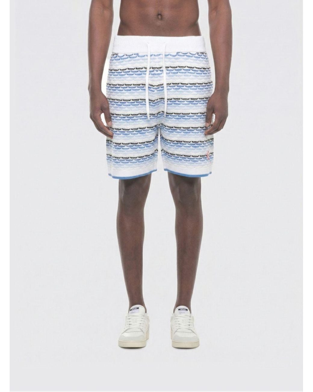 Casablanca Blue Woven Tracksuit Shorts for men