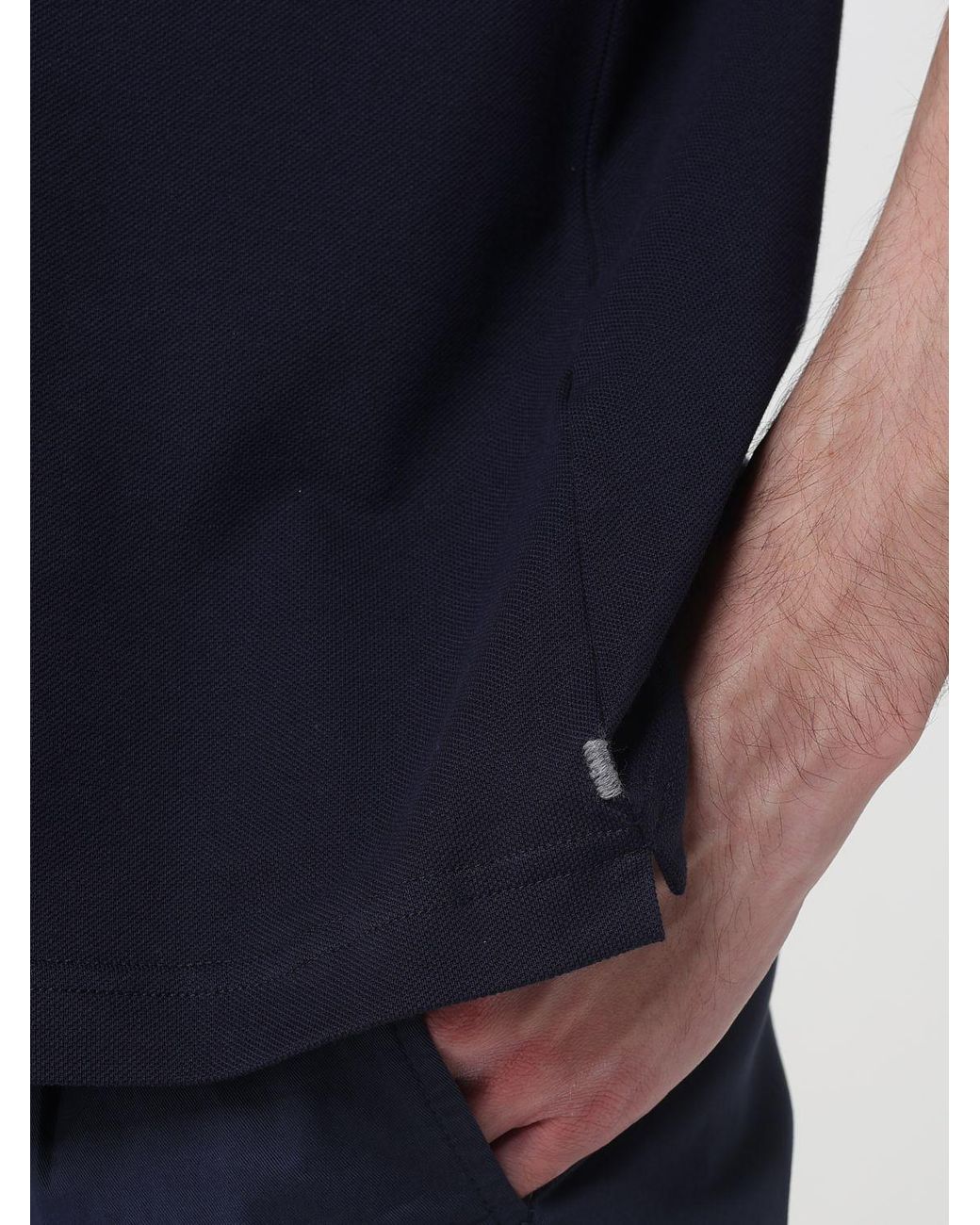 Eleventy Blue Cotton Polo Shirt for men