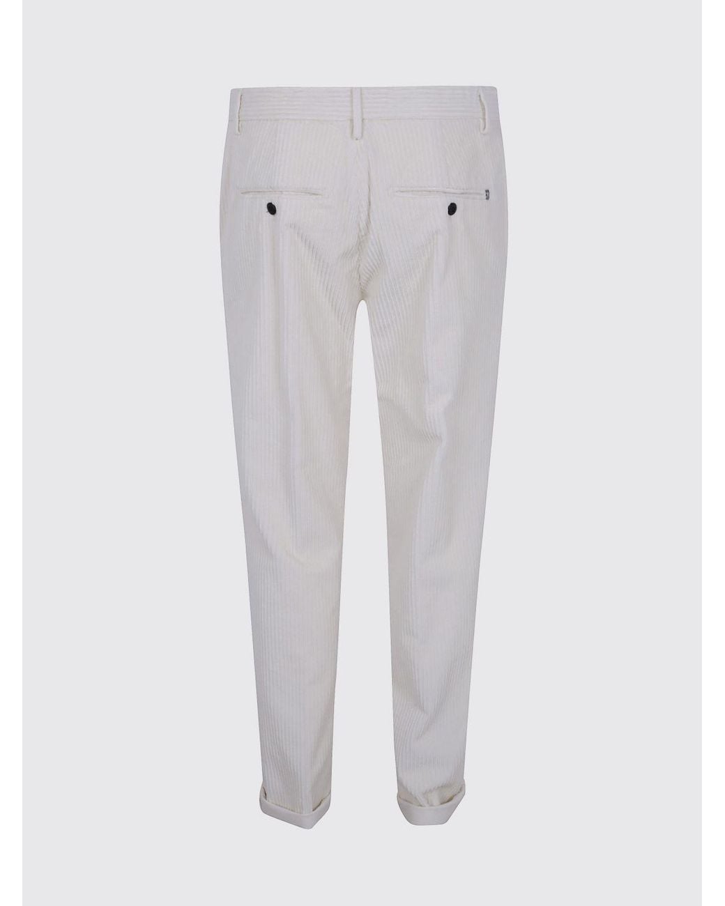 Dondup White Trousers for men