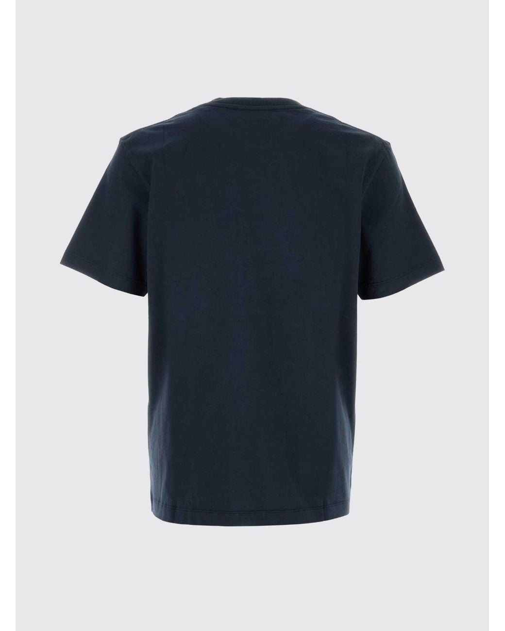 DSquared² Blue Crewneck Cotton T-Shirt With Contrast Logo for men