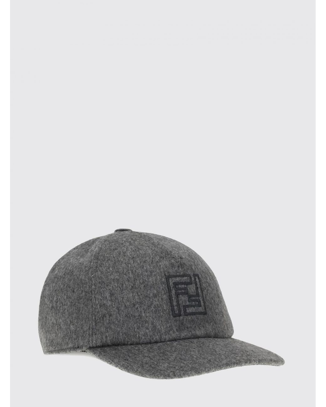 Fendi Gray Ff Wool Felt Hat for men