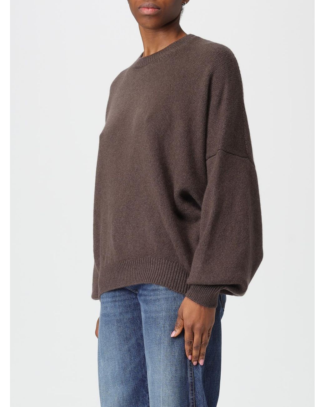 Khaite Brown Cashmere Crew Neck Sweater