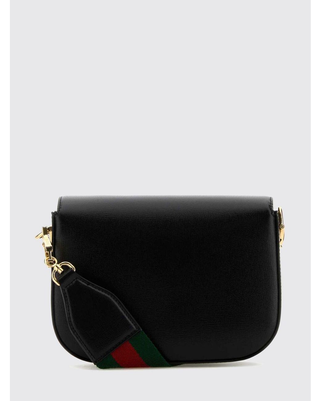 Gucci Black Horsebit 1955 Mini Leather Shoulder Bag With Removable Strap