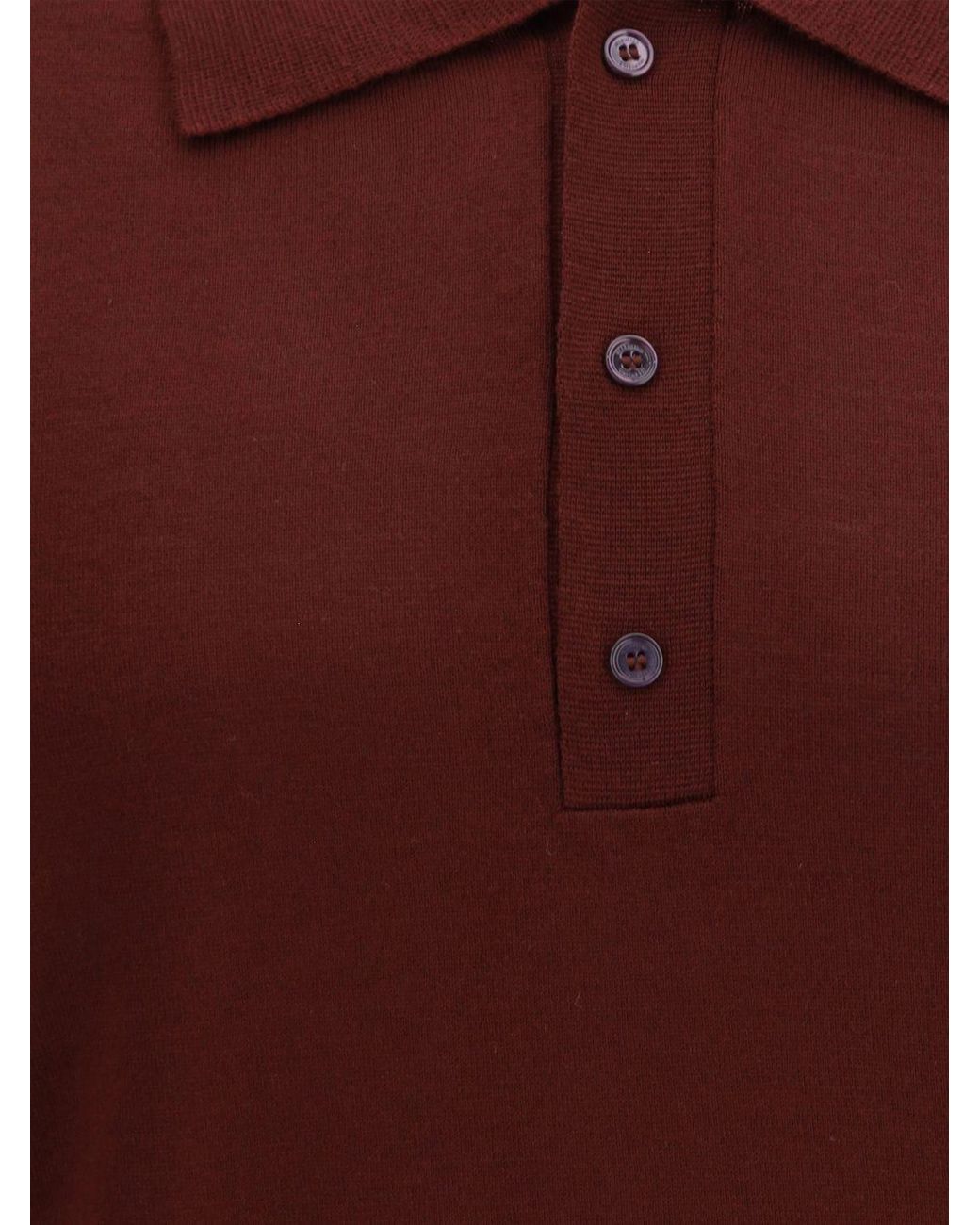 Valentino Purple Merino Wool Knit Polo Shirt for men