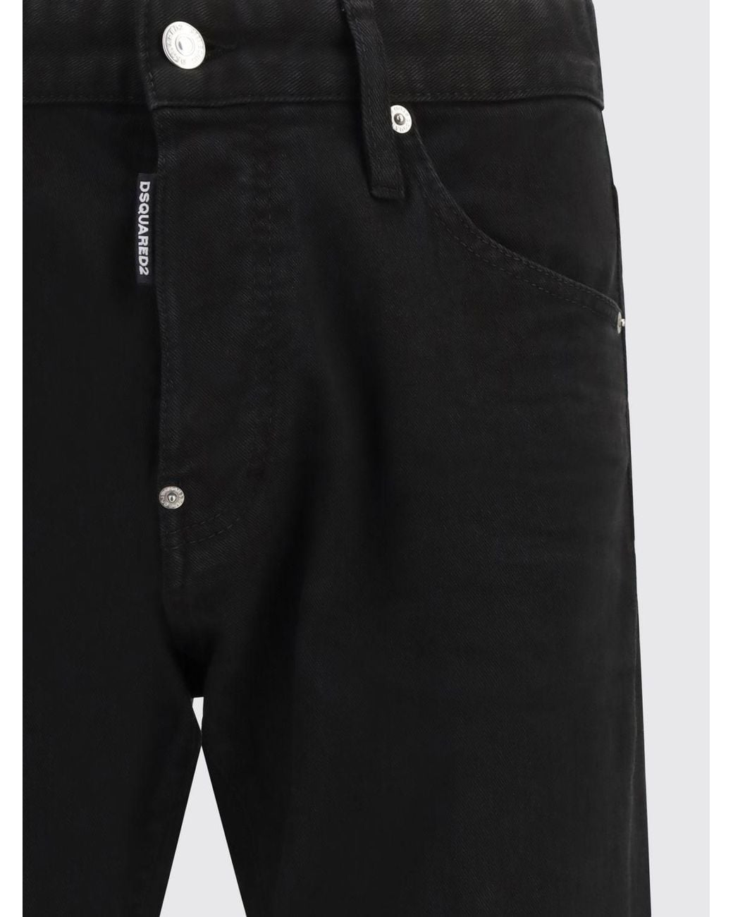 DSquared² Black Dyed Teddy Stretch Denim Jeans for men