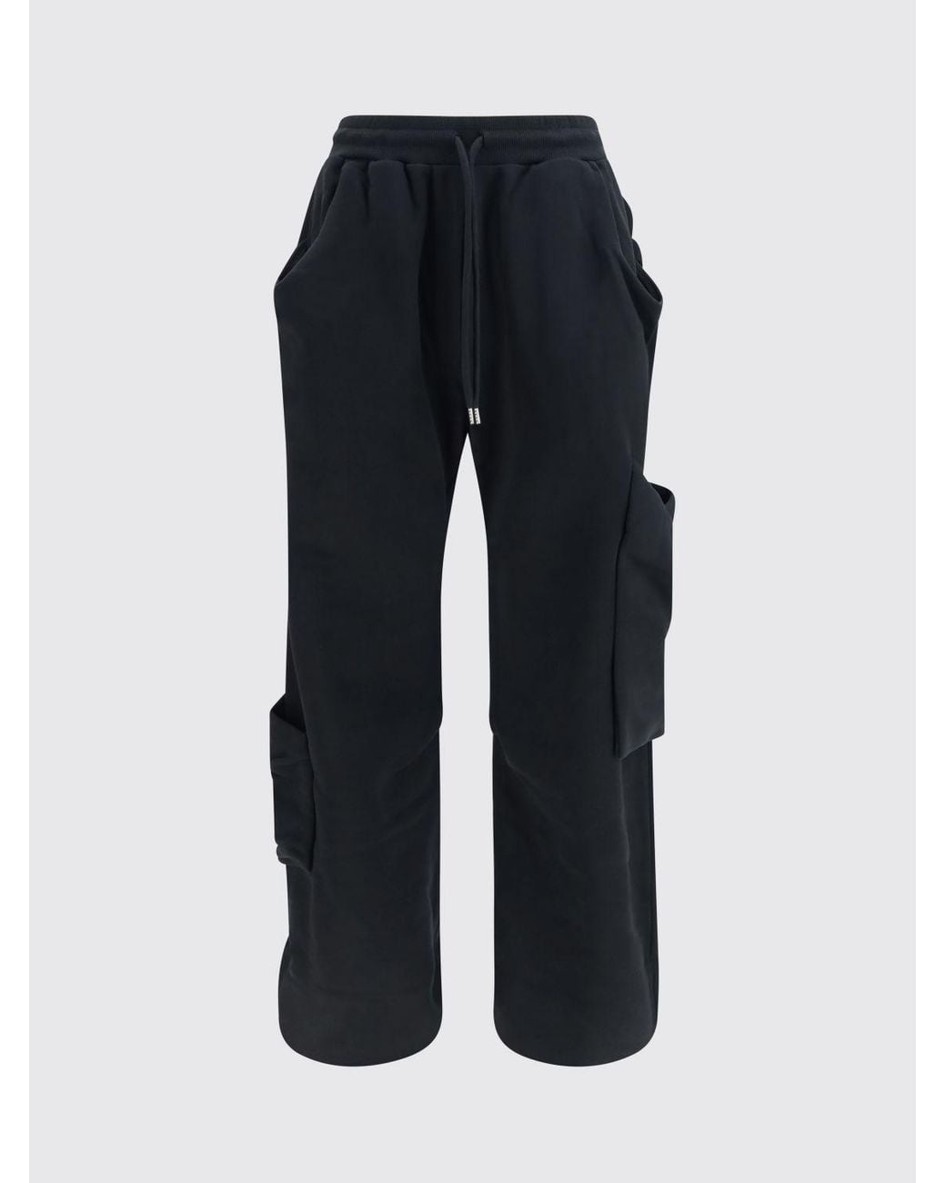 Vivienne Westwood Black Cotton Cargo Jogging Trousers With Embroidered Orb Logo for men