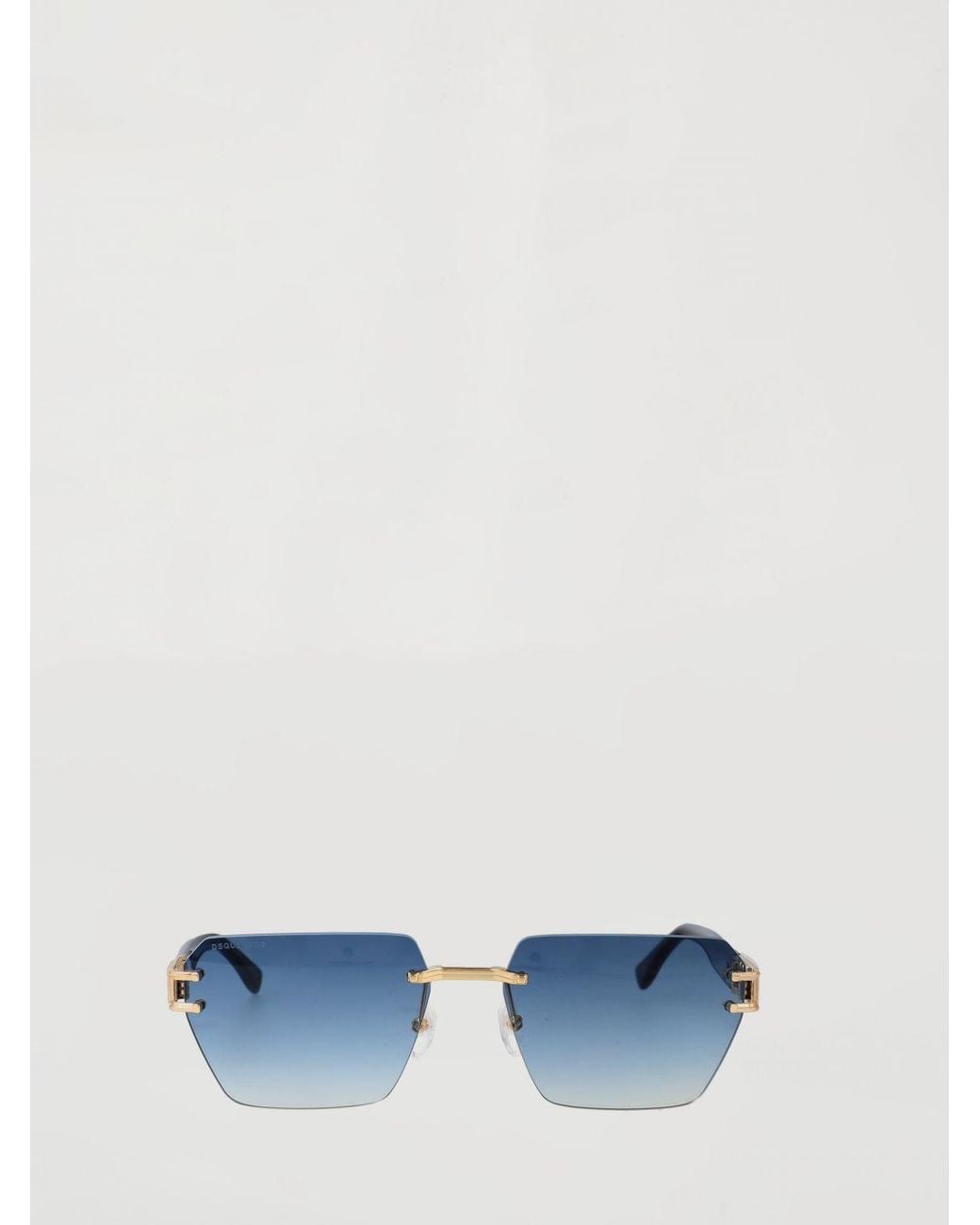 DSquared² Blue Tone Metal Aviator Sunglasses With Lenses for men