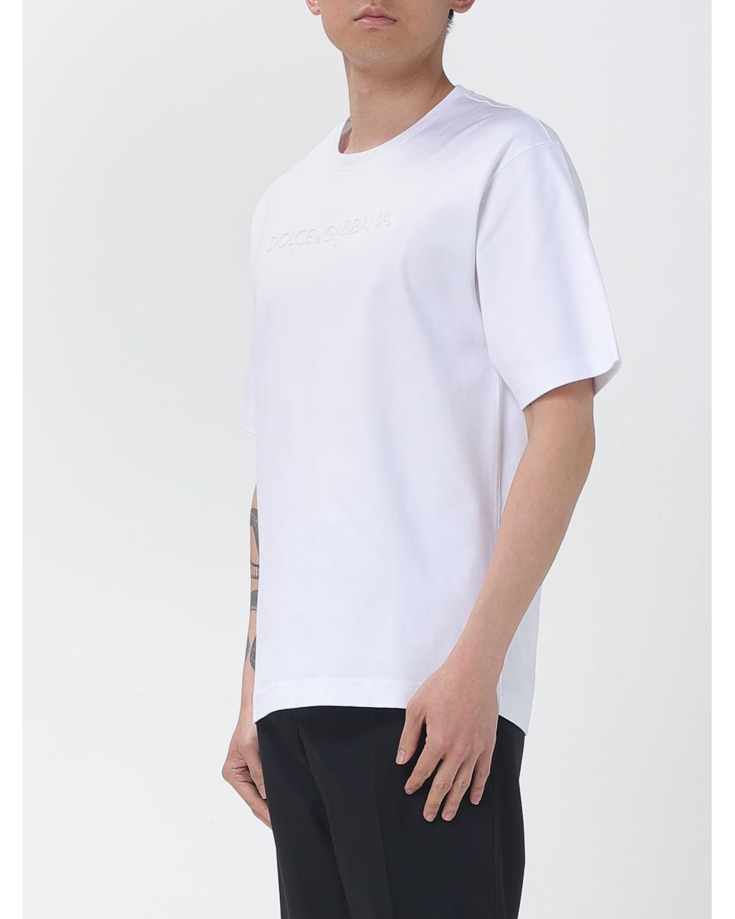Dolce & Gabbana White Dolce &Amp Gabbana Basic Cotton T-Shirt for men