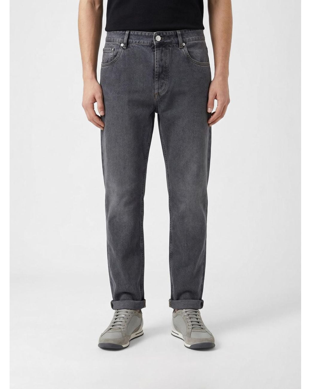 Brunello Cucinelli Blue Cotton Slim Fit Jeans for men