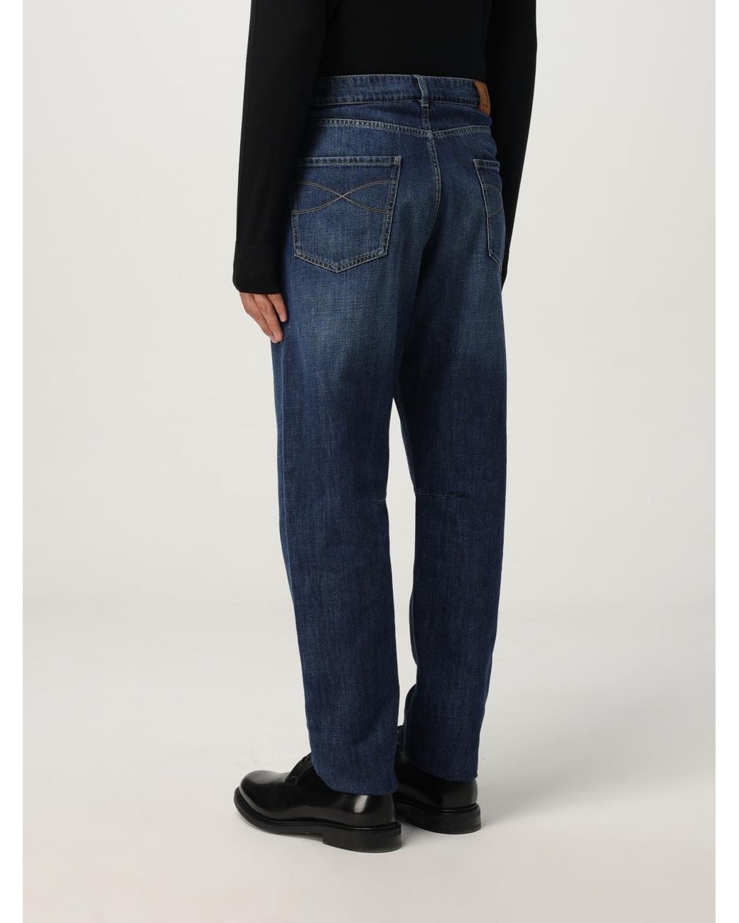 Brunello Cucinelli Blue Cotton Denim Jeans for men