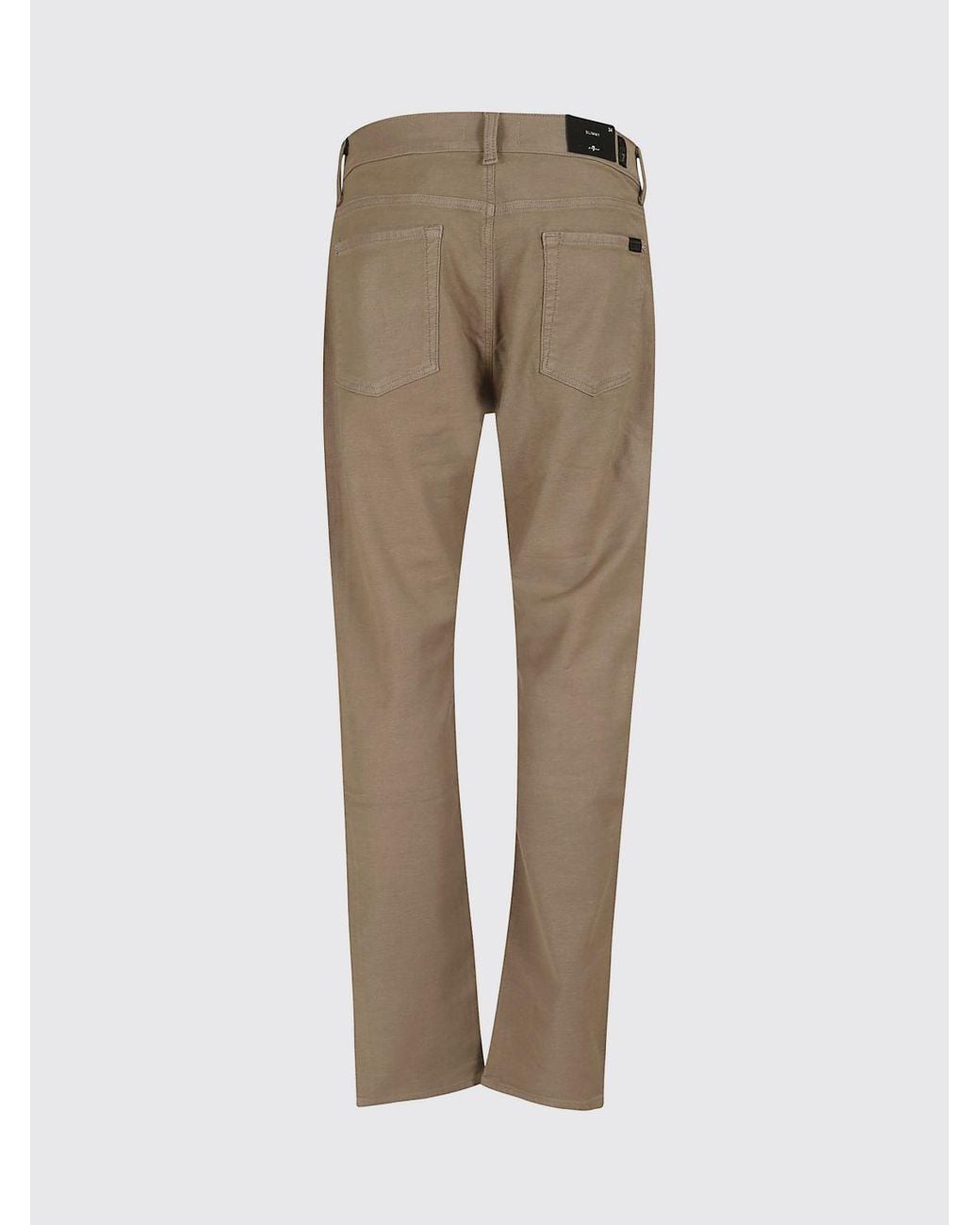 7 For All Mankind Natural Mid-Rise Slim-Fit Five-Pocket Skinny Jeans for men
