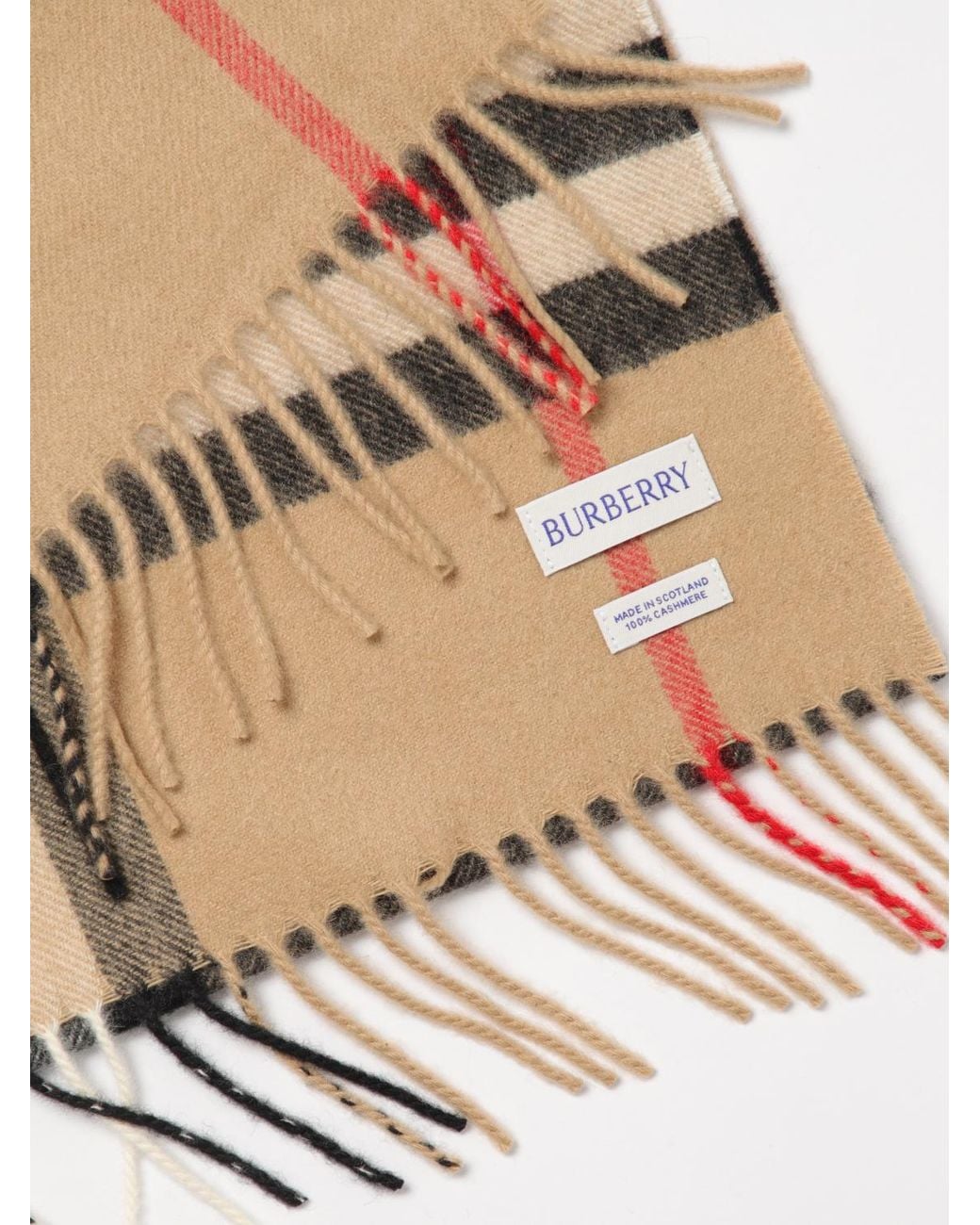 Burberry Natural Vintage Check Cashmere Scarf