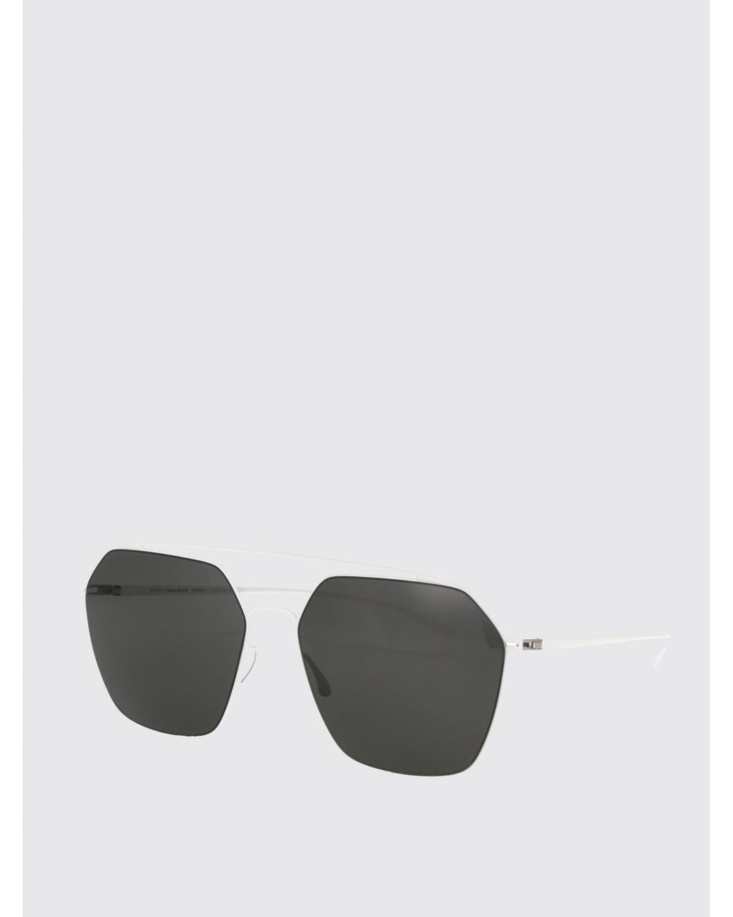 Mykita White Mmesse016 Maison Margiela X Metal Sunglasses for men