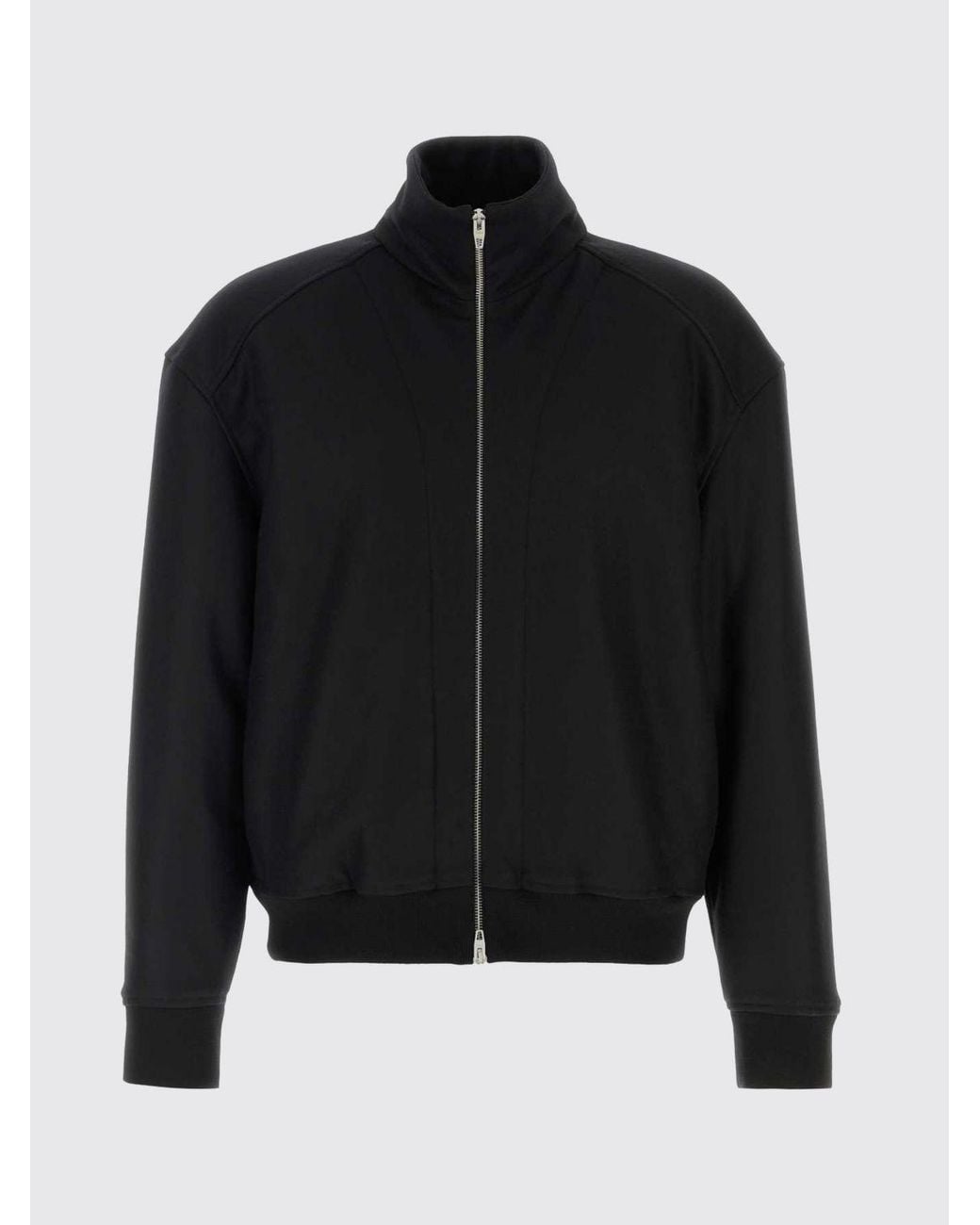 Jil Sander Blue High-Neck Zipped Sweatshirt for men