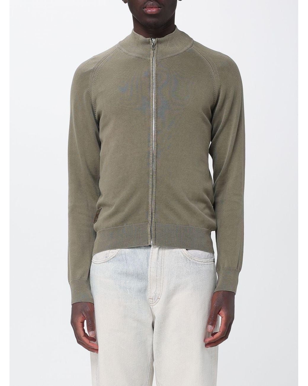 Blauer Multicolor Cotton Zip Cardigan for men