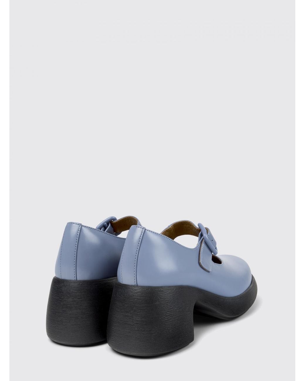 Camper Blue Thelma Ii Leather Mary Jane Shoes