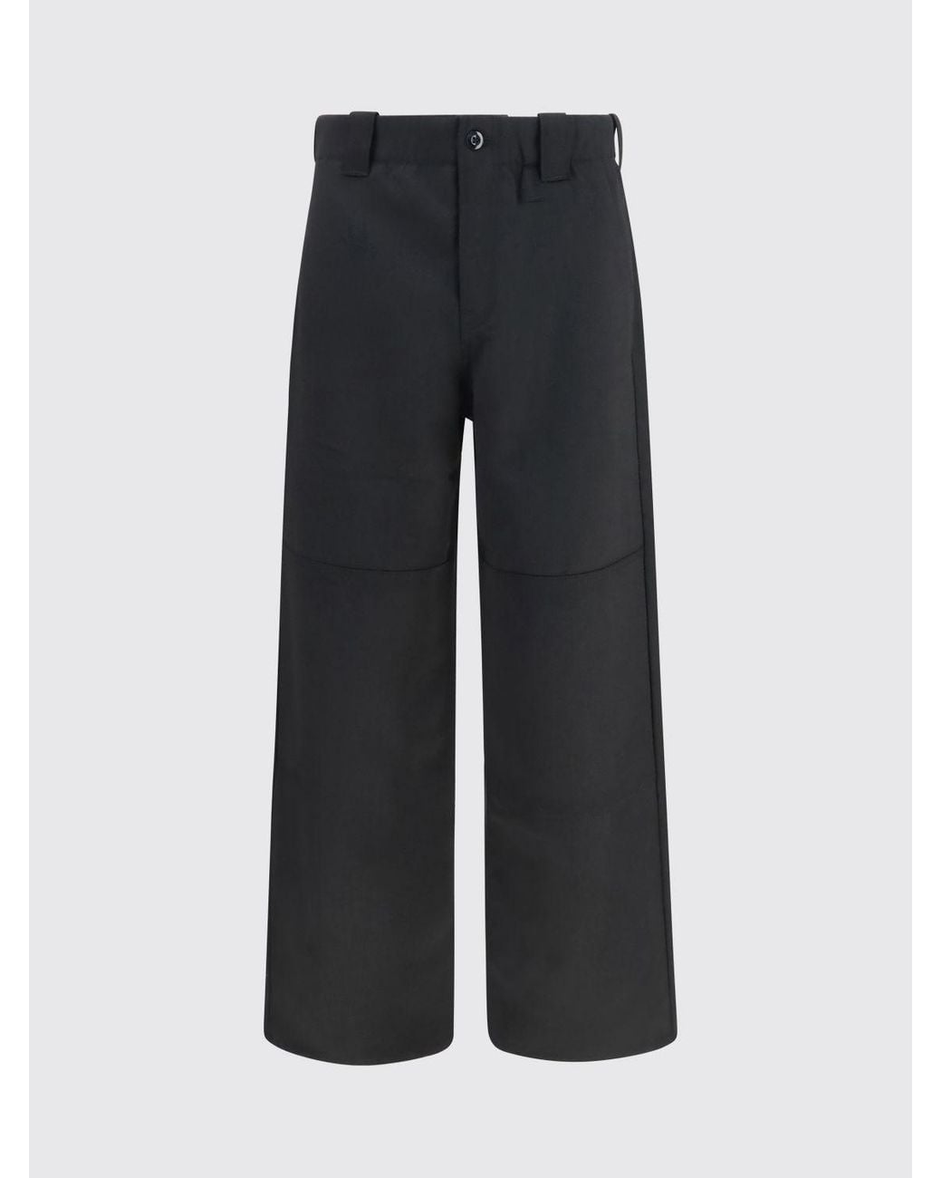 KENZO Black Straight-Fit Tailored Wool Trousers With Belt Loops for men