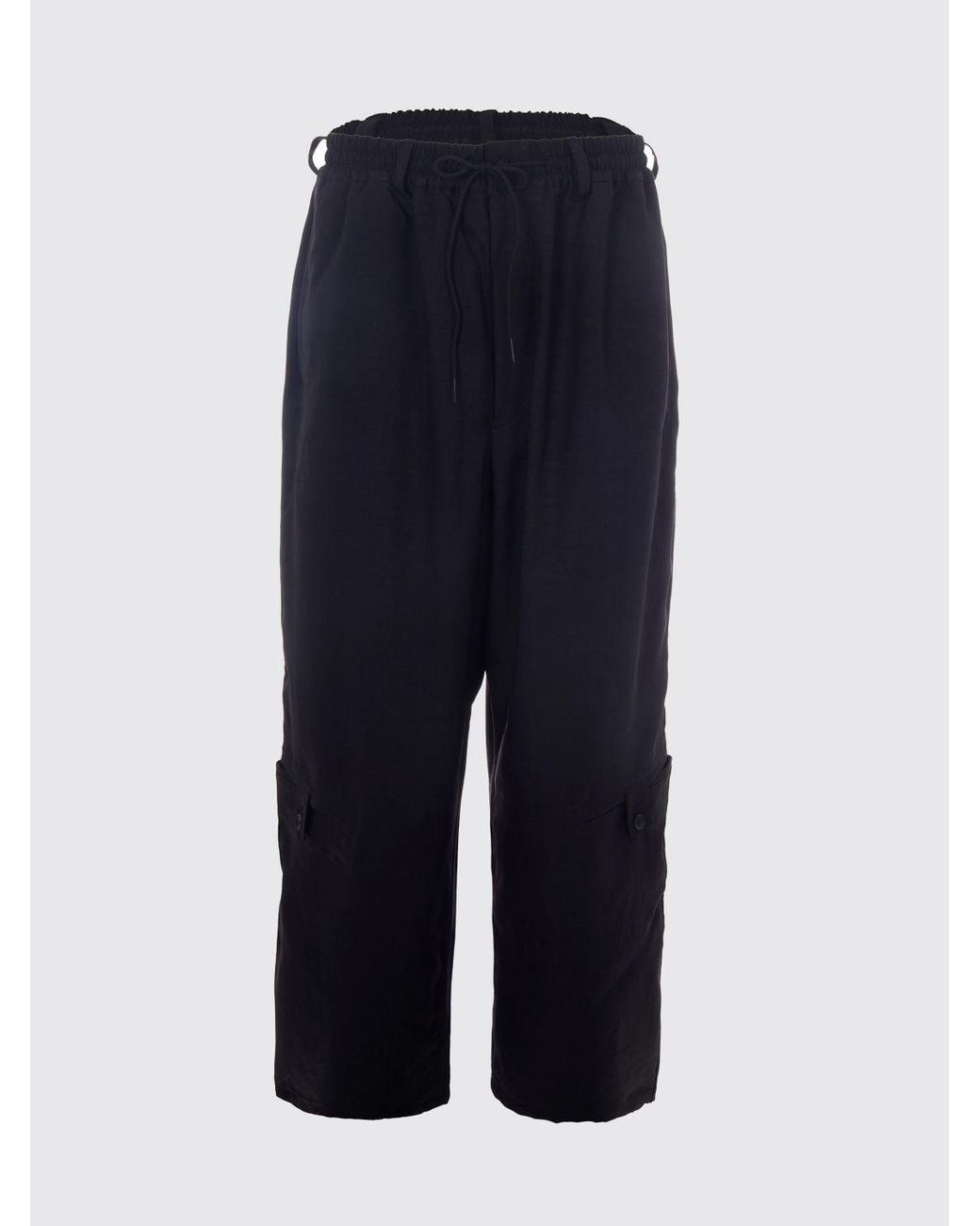 Y-3 Black Recycled Polyester Joggers With An Elasticated Drawstring Waist for men