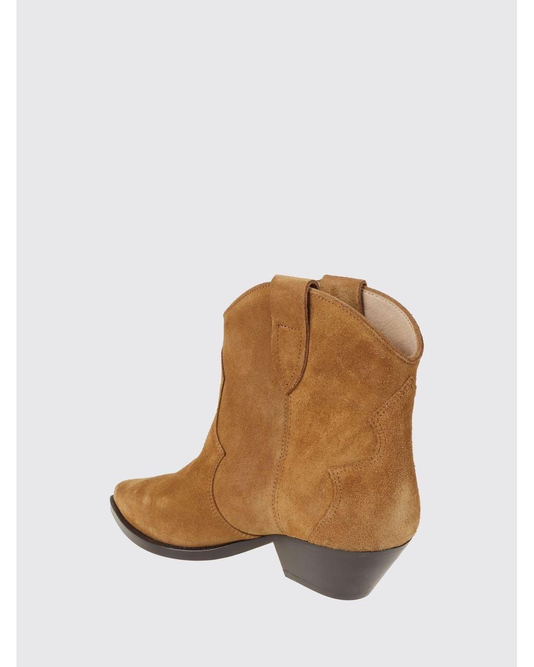 Isabel Marant Brown Suede Low-Heeled Cowboy Boots