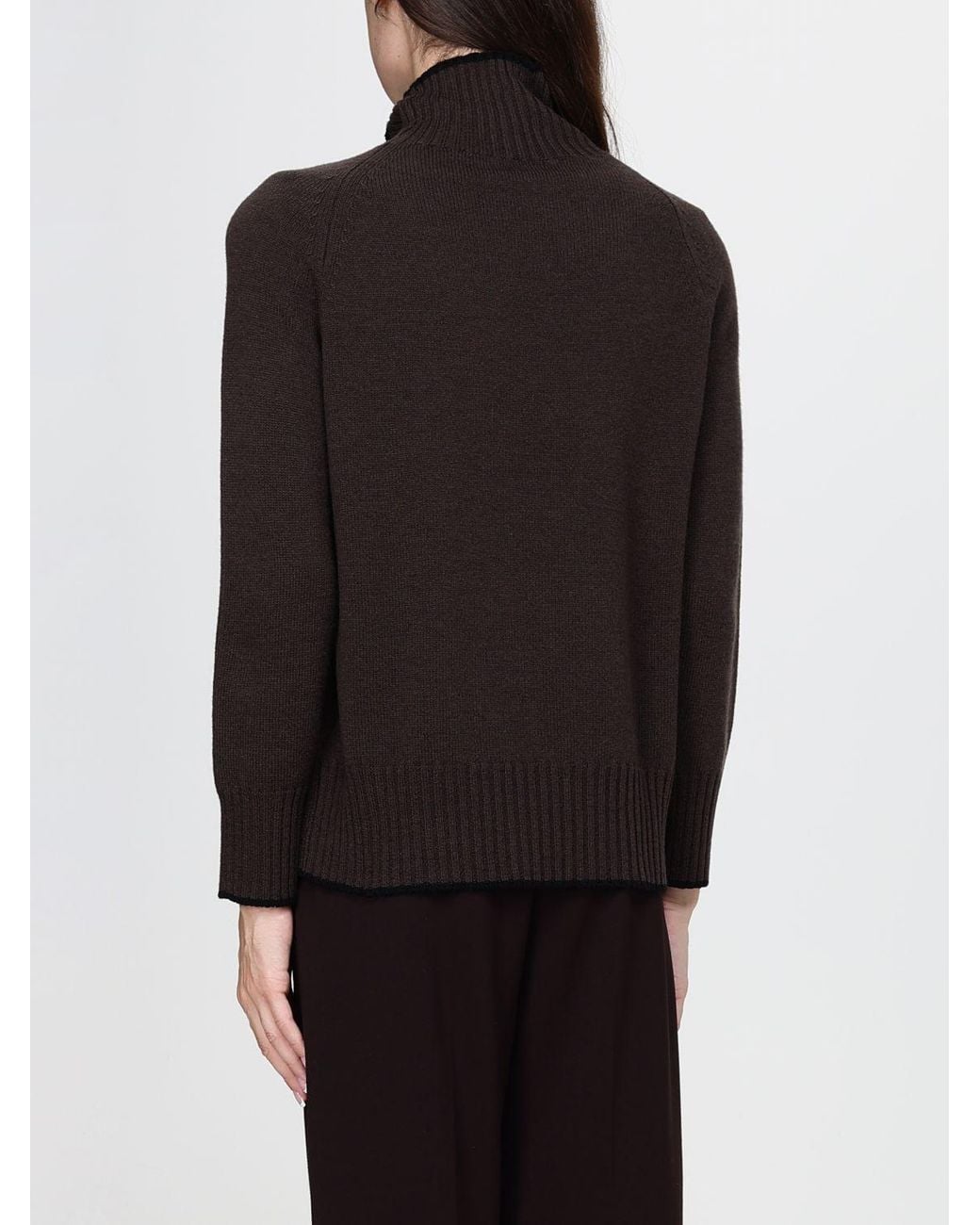 Kangra Black Slim Fit Wool Roll Neck Jumper