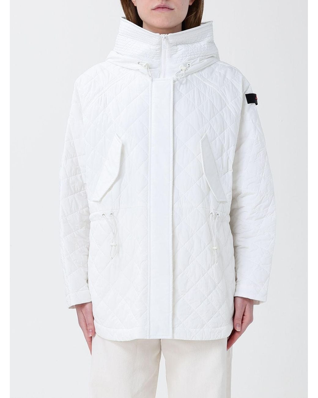 Peuterey White Texel Hooded Padded Down Jacket