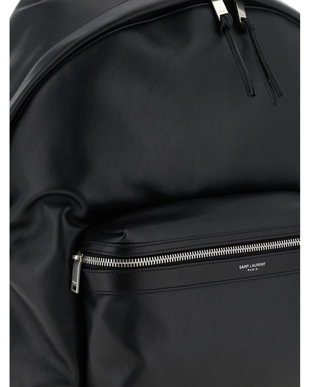 Saint Laurent Black City Leather Backpack for men