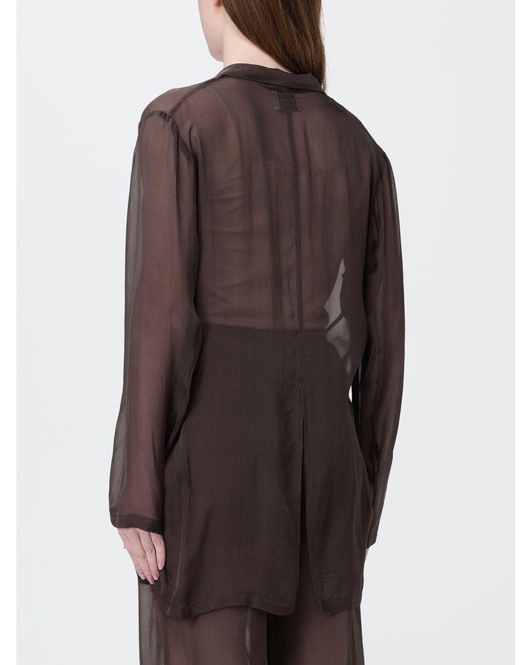Blazer De Seda Alysi de color Brown