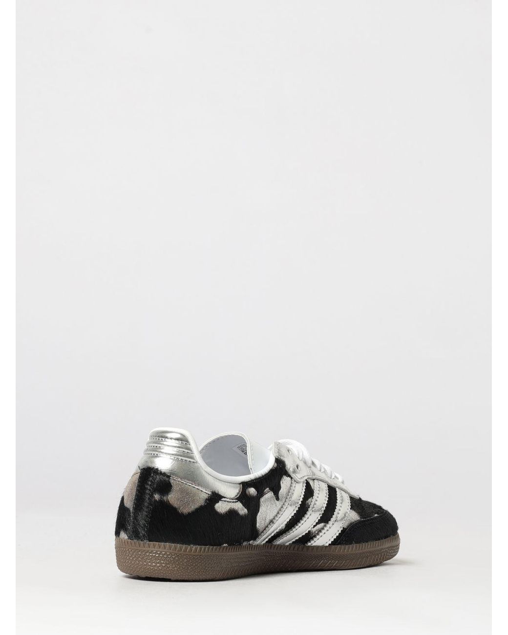 Adidas Originals White Samba Og Leather Sneakers With Animal Print And 3-Stripes for men