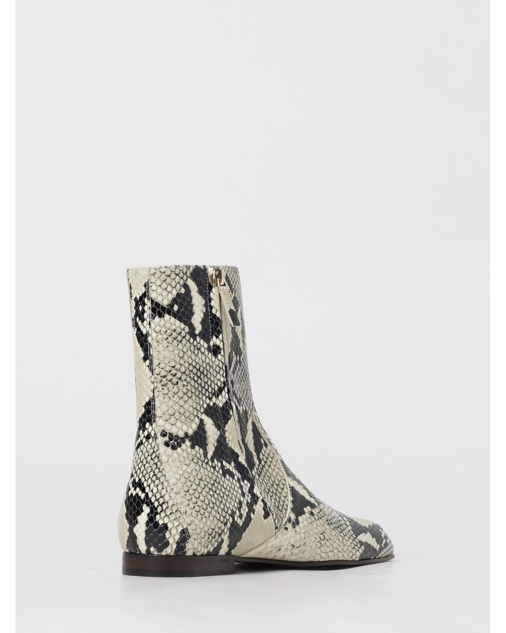 Khaite White Flat Ankle Boot