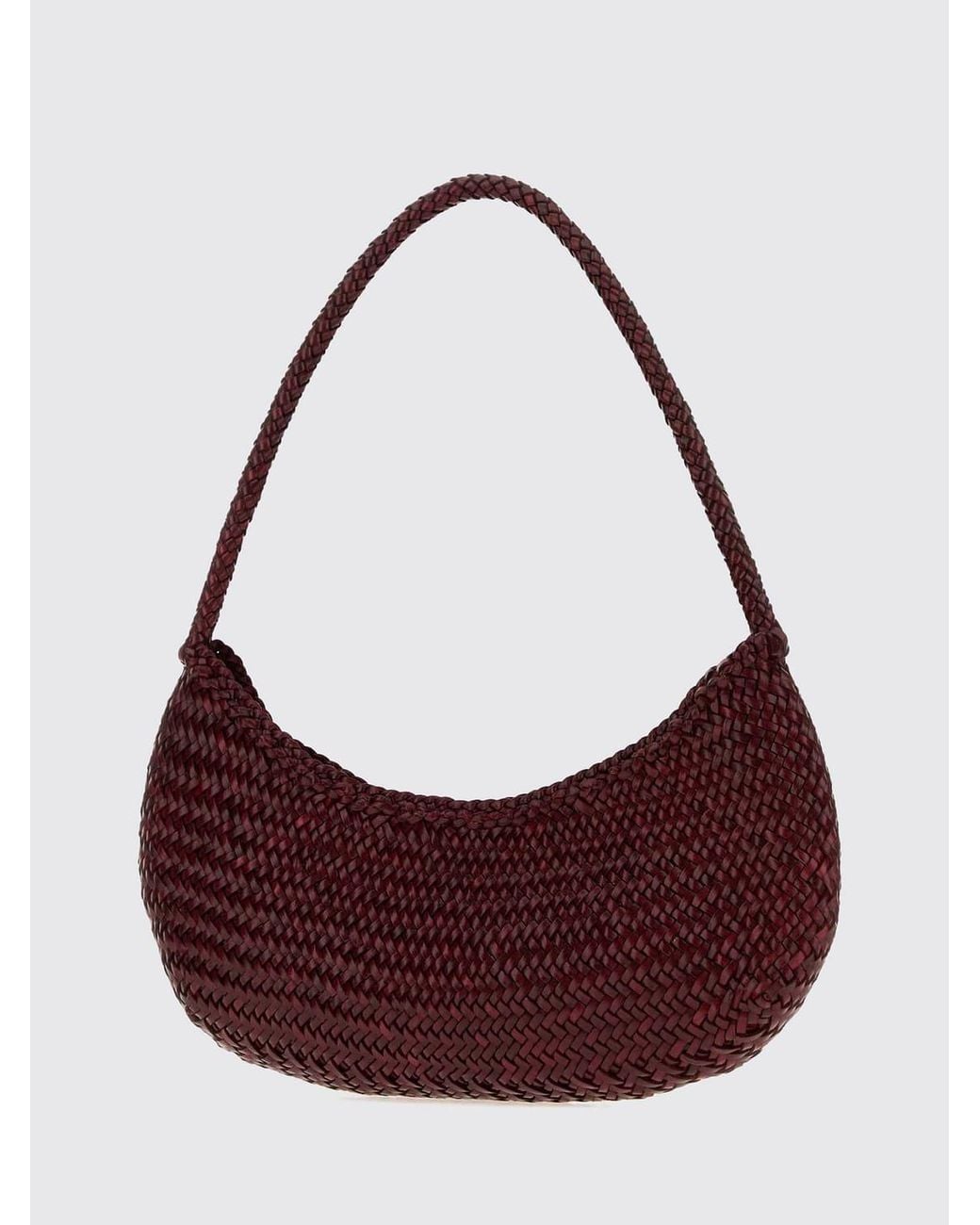 Dragon Diffusion Purple Nova Luna Woven Buffalo Leather Shoulder Bag