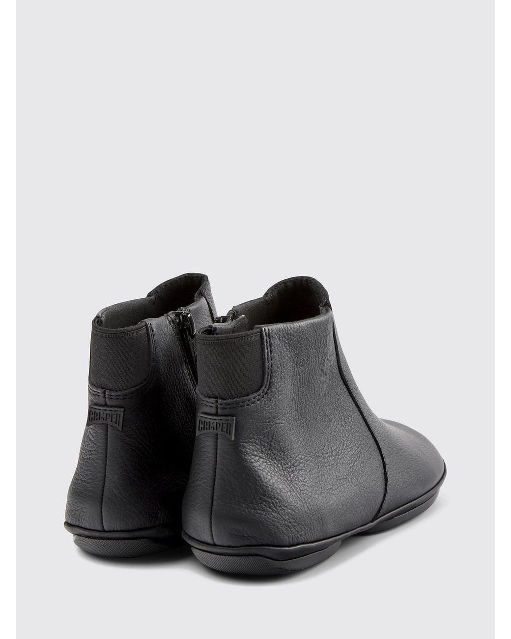 Camper Black Flat Ankle Boots