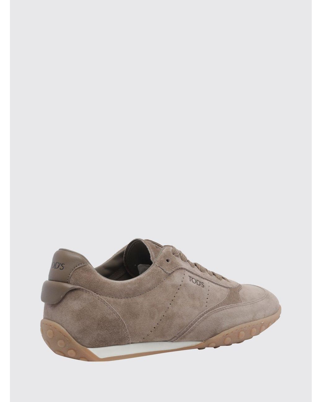 Tod's Brown Logo Suede Sneakers for men