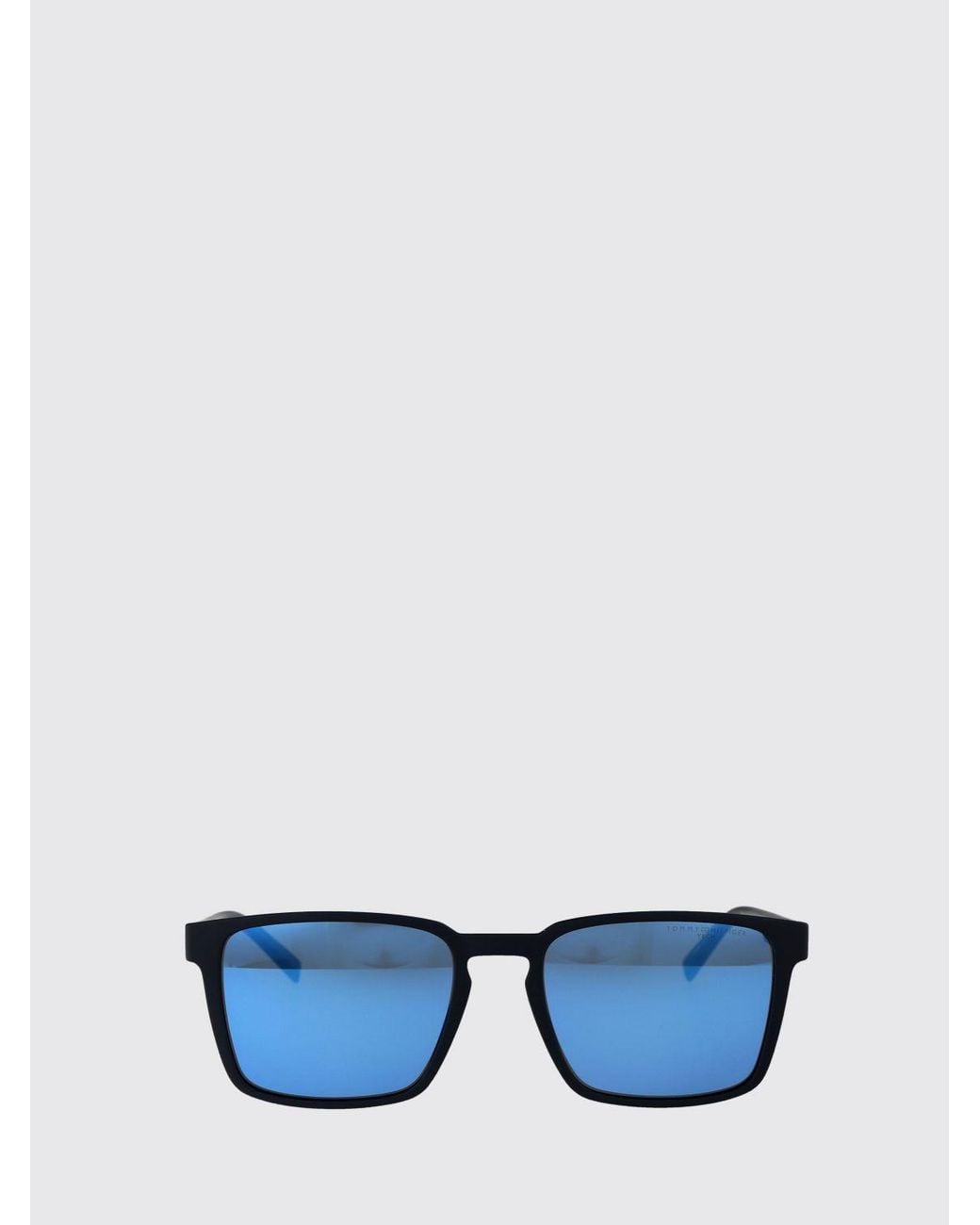 Tommy Hilfiger Blue Rectangular Acetate Sunglasses With Contrasting Logo for men