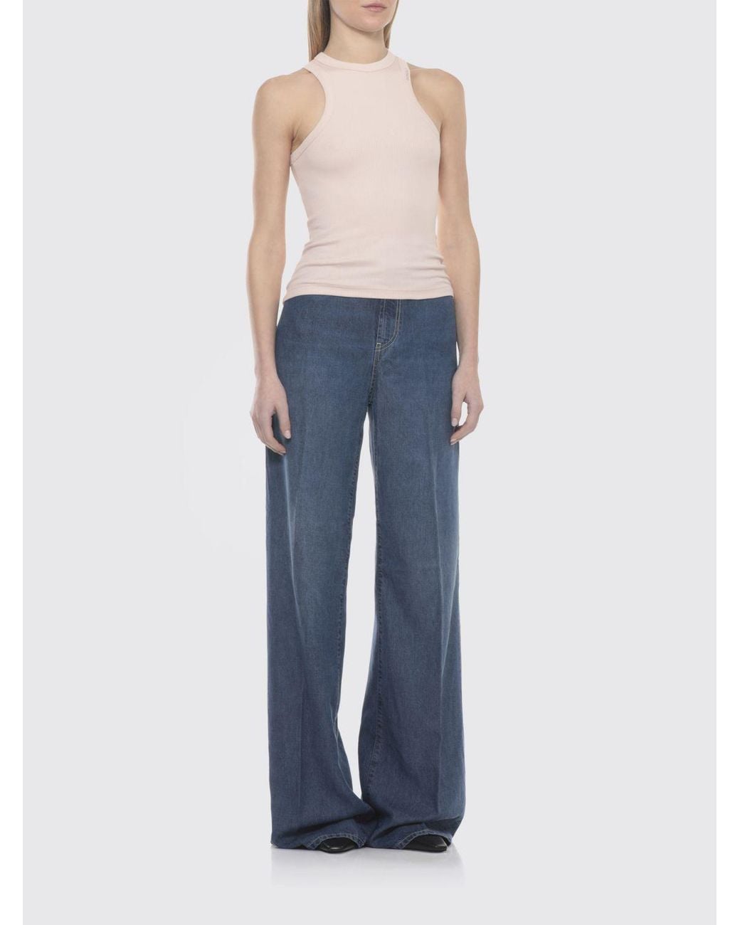 Dondup Blue Amber Wide-Leg Denim Jeans