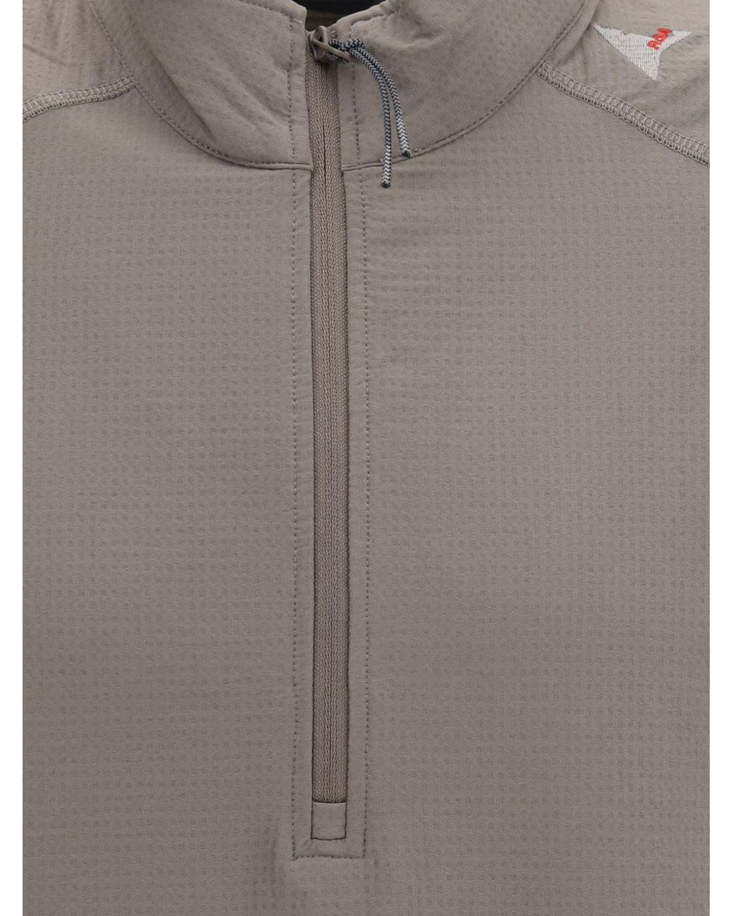 Roa Gray Slim Fit Half-Zip High Neck Sweatshirt for men