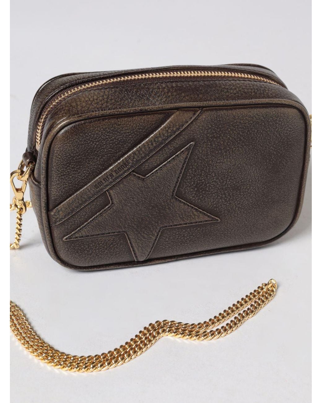 Golden Goose Deluxe Brand Gray Mini Star Leather Bag