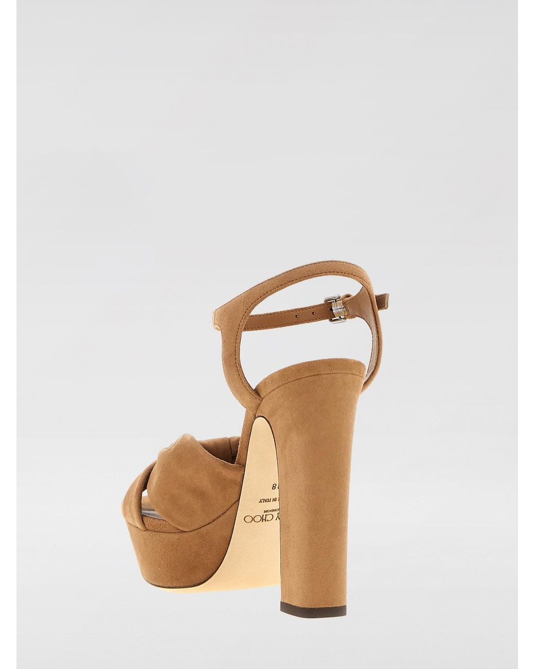 Jimmy Choo Brown Heloise Suede Platform Sandal