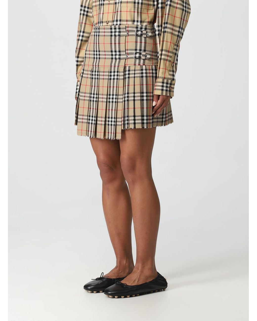 Burberry Natural Wool Skirt